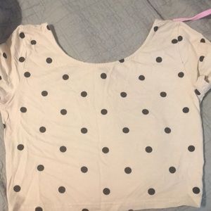 Polka dot crop top
